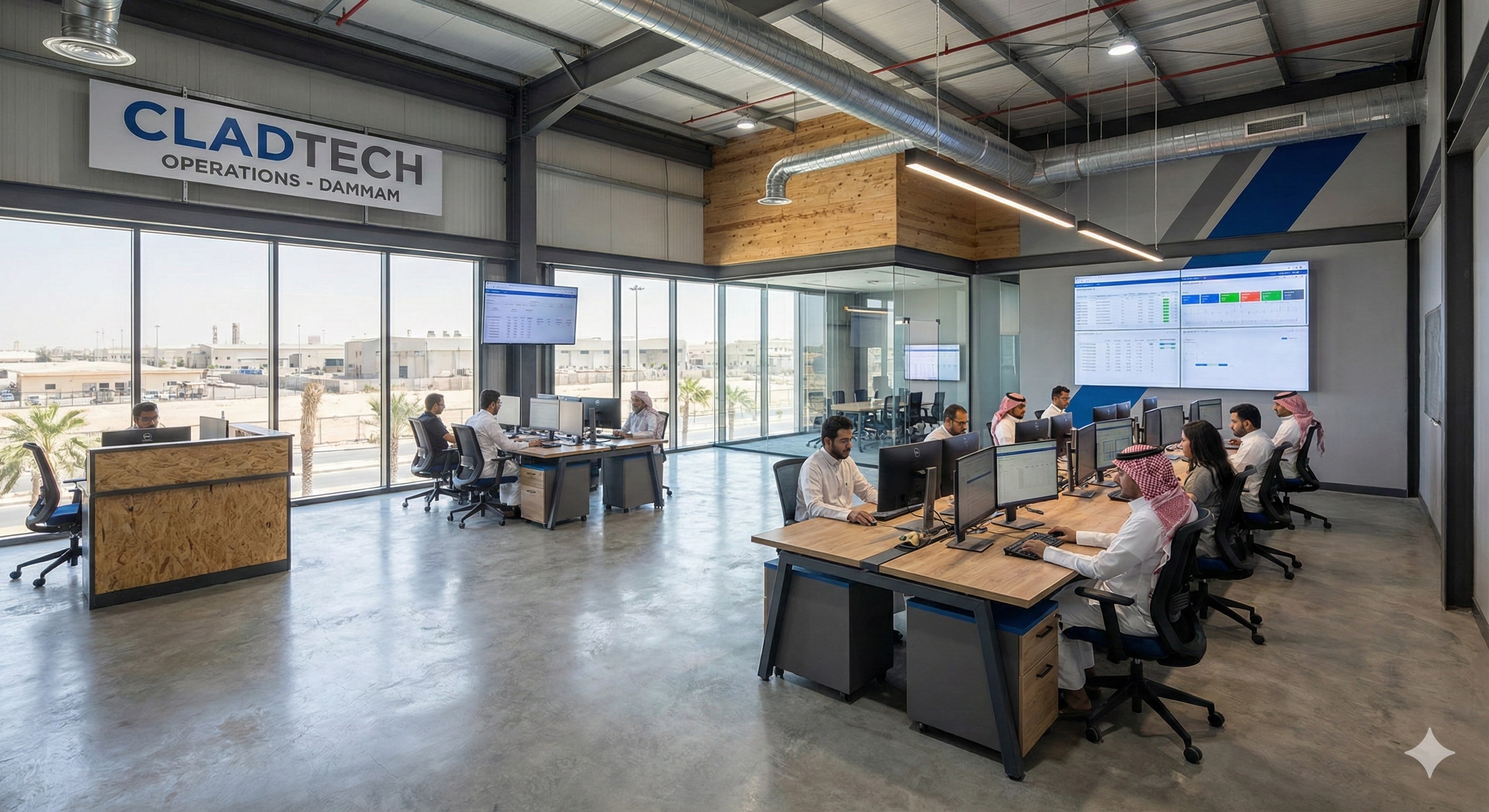 Industrial office interior design in Jubail
