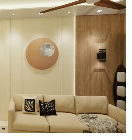 تصميم تخطيط غرفة معيشة فاخرة