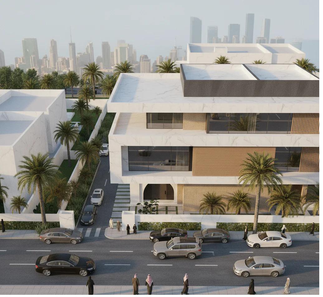 تصميم داخلي لفيلا فاخرة في شمال الرياض